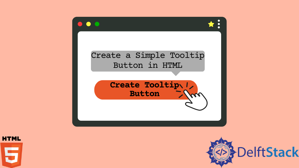 how to add tooltip to button html